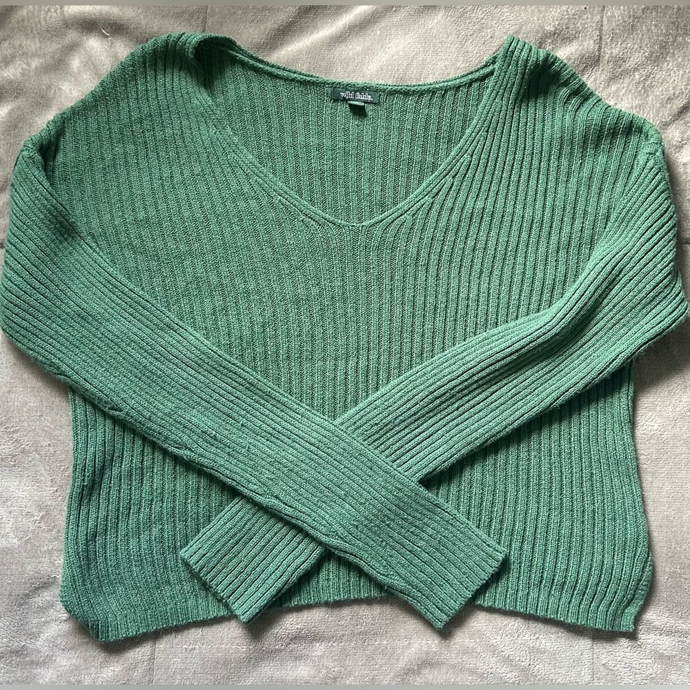 Wild fable green long sleeve sweater size XL